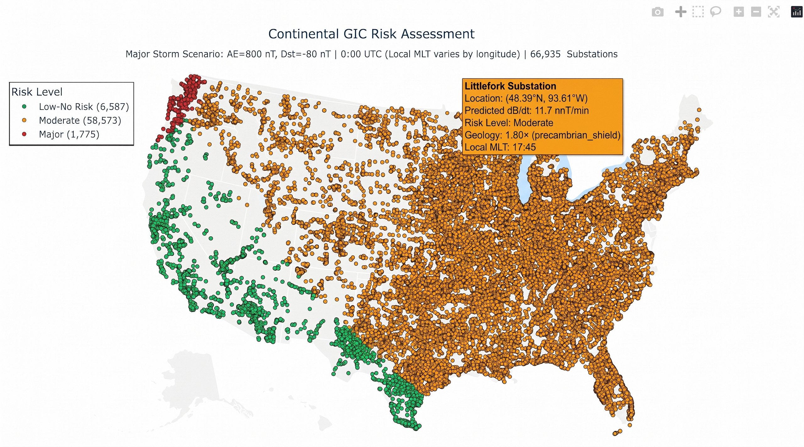 Continent-scale risk assessment map